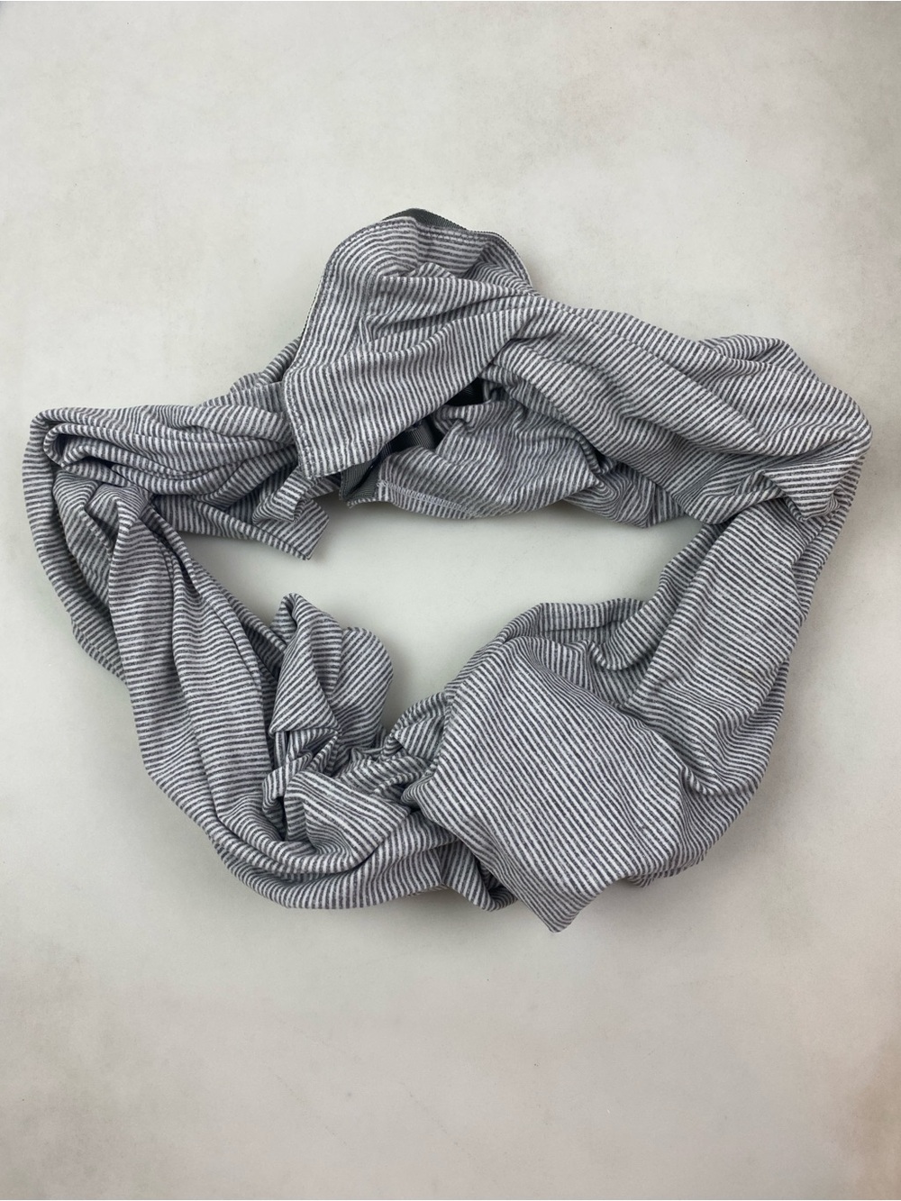 Lululemon Vinyasa Scarf Gray White Stripe OS